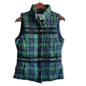 Dizzy Lizzie Plaid Puffer Vest - Size Small